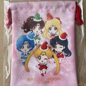 Sailor Moon Store Exclusive - Petit Chara Christmas Drawstring Pouch Santa Girls